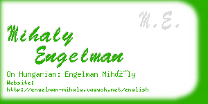 mihaly engelman business card
